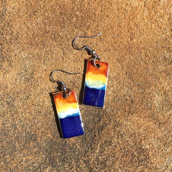 Jewelry - Colorful Chilean Pottery Earrings